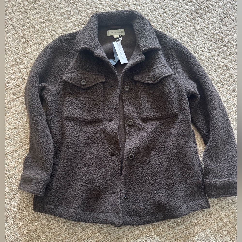 OUTERKNOWN THE WOOLAROO SHIRT JACKET IN HEATHER BEACHWOOD